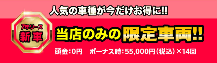 当店のみ限定車両